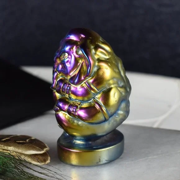 Rainbow Aura Obsidian Ganesha